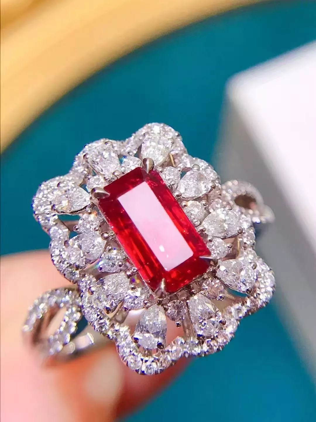 AIGS無燒紅寶石戒指💍1.05克拉