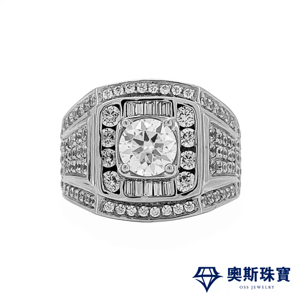 莫桑石 莫桑鑽 1-3克拉圖坦男鑽戒 台北門市 客製化訂製白金