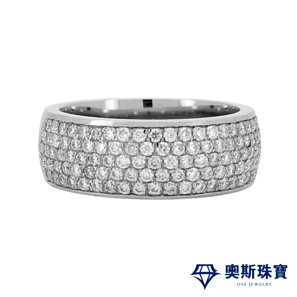 莫桑石 莫桑鑽 5排男鑽戒 台北門市 客製化訂製白金