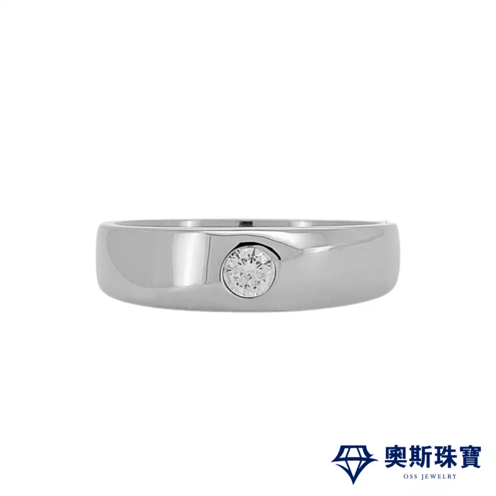 莫桑石 莫桑鑽 20分摩登男鑽戒 台北門市 客製化訂製白金
