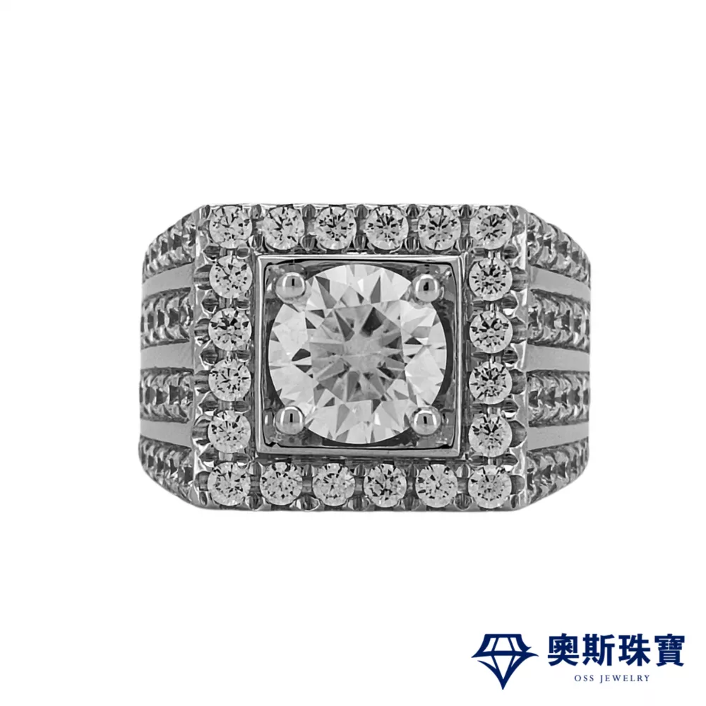 莫桑石 莫桑鑽 1-3克拉閃光男鑽戒 台北門市 客製化訂製白金