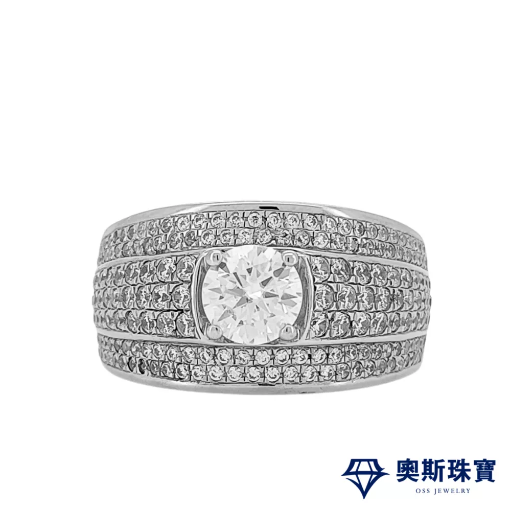 莫桑石 莫桑鑽 1-3克拉華麗男鑽戒 台北門市 客製化訂製白金