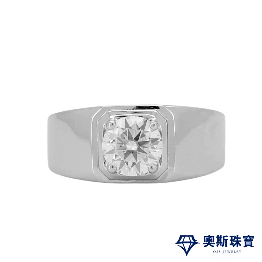 莫桑石 莫桑鑽 1-3克拉格調男鑽戒 台北門市 客製化訂製白金
