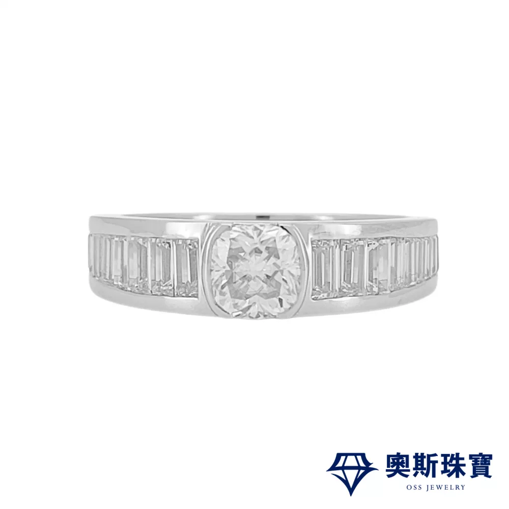 莫桑石 莫桑鑽 0.5-2克拉天梯男鑽戒 台北門市 客製化訂製白金