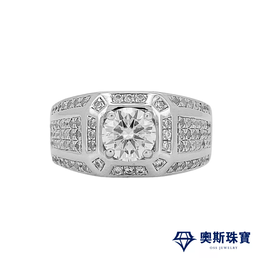 莫桑石 莫桑鑽 1-3克拉璀璨鑽戒 台北門市 客製化訂製白金