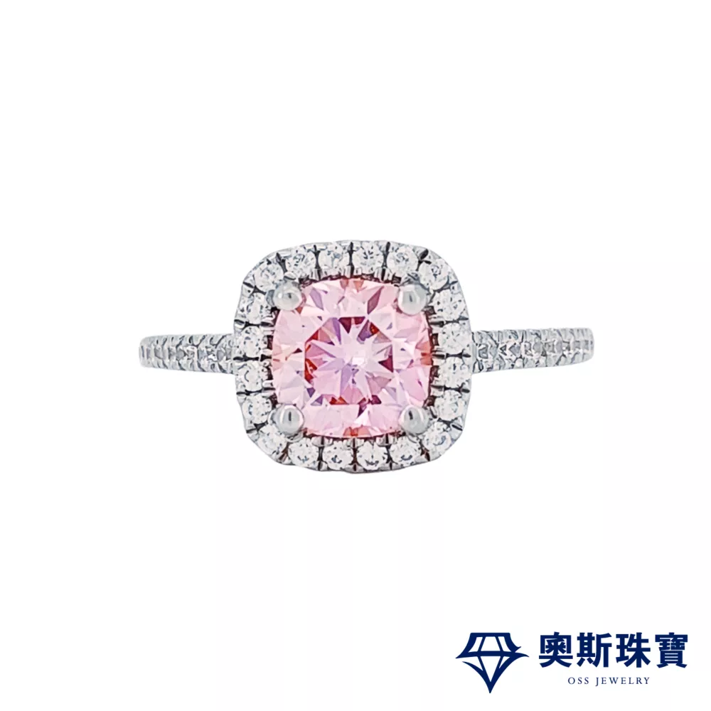 莫桑石 莫桑鑽 1-3克拉粉紅公主女鑽戒 台北門市 客製化訂製白金