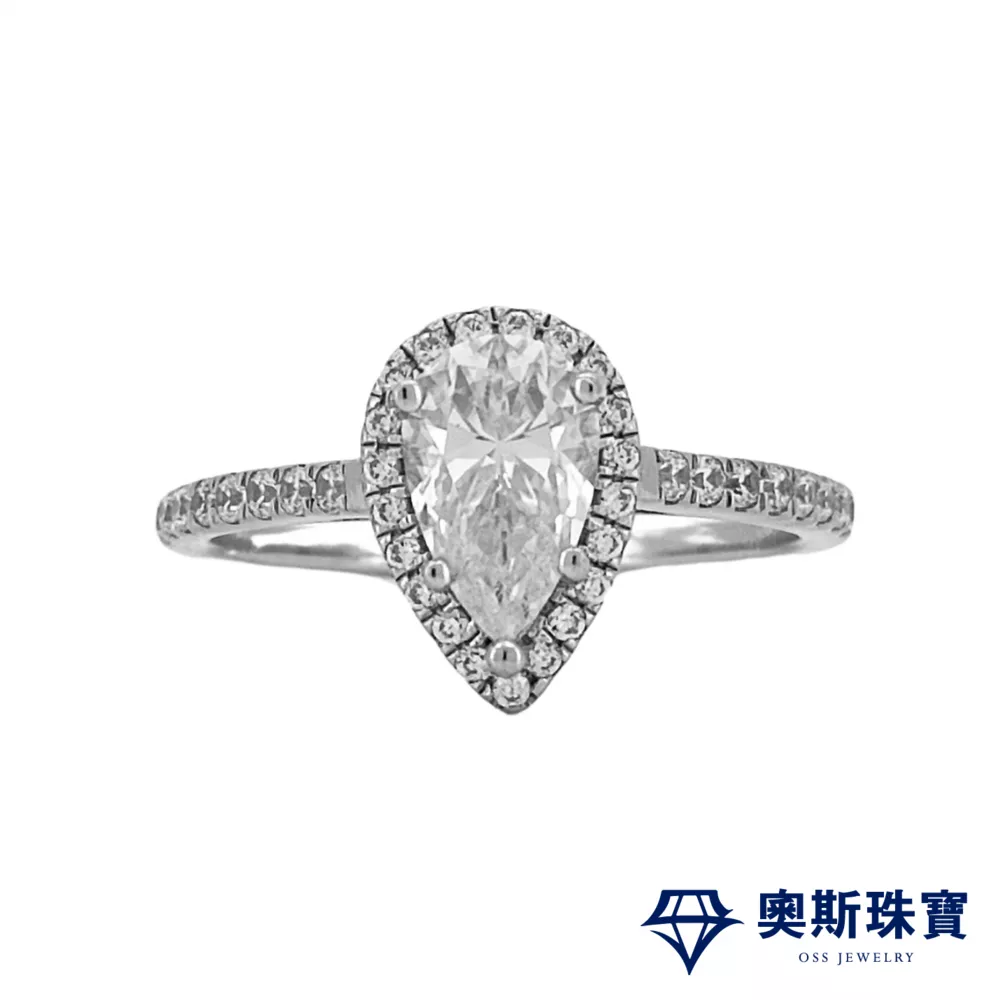 莫桑石 莫桑鑽 1-3克拉水滴女鑽戒 台北門市 客製化訂製白金