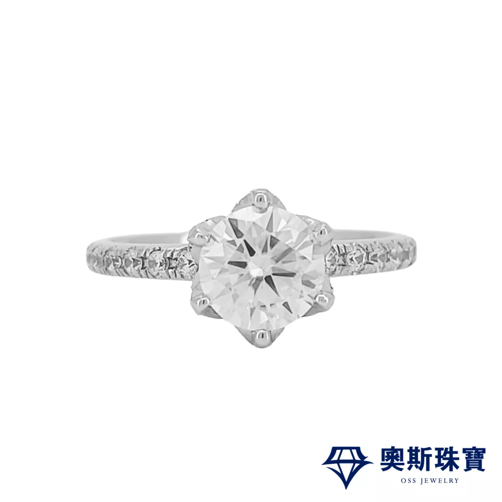 莫桑石 莫桑鑽 1-3克拉滿鑽女鑽戒 台北門市 客製化訂製白金