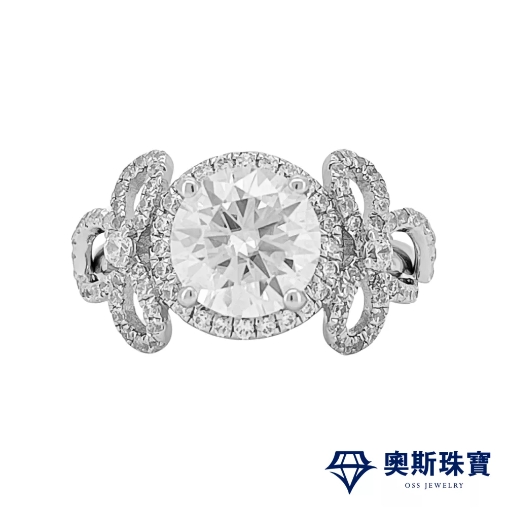 莫桑石 莫桑鑽 1-3克拉蝴蝶結女鑽戒 台北門市 客製化訂製白金