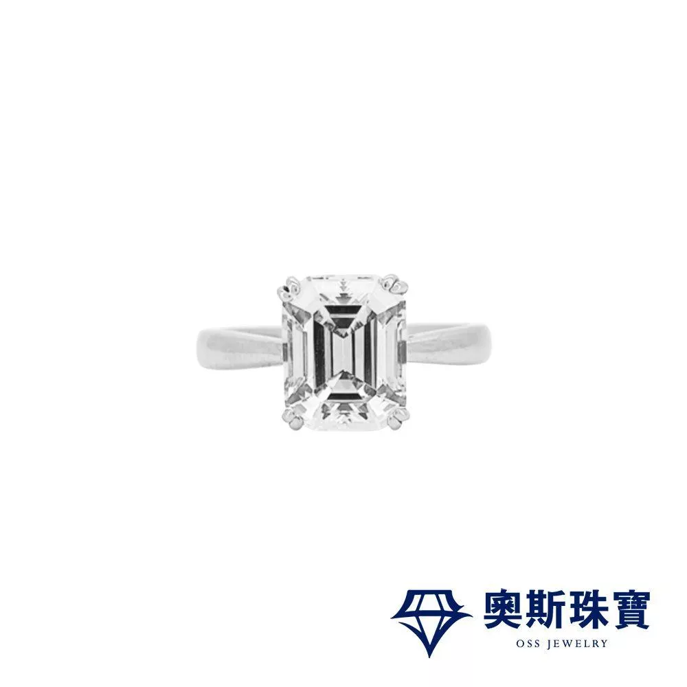莫桑石 莫桑鑽 1-3克拉祖母綠女鑽戒 台北門市 客製化訂製白金