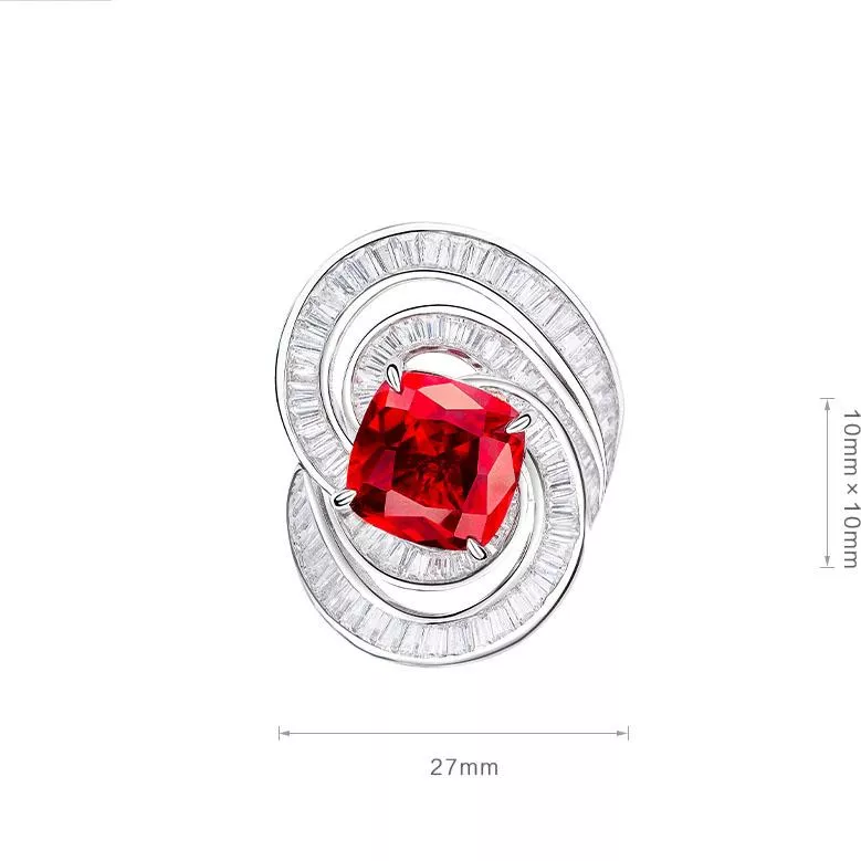 培育紅寶石 6克拉薩拉斯瓦蒂女鑽戒戒指 台北門市 客製化訂製白金 (紅寶石戒指  莫三比克  鴿血紅 緬甸 )