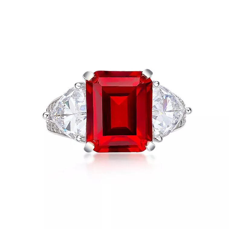 培育紅寶石 6.5克拉嫦娥女鑽戒戒指 台北門市 客製化訂製白金 (紅寶石戒指  莫三比克  鴿血紅 緬甸 )