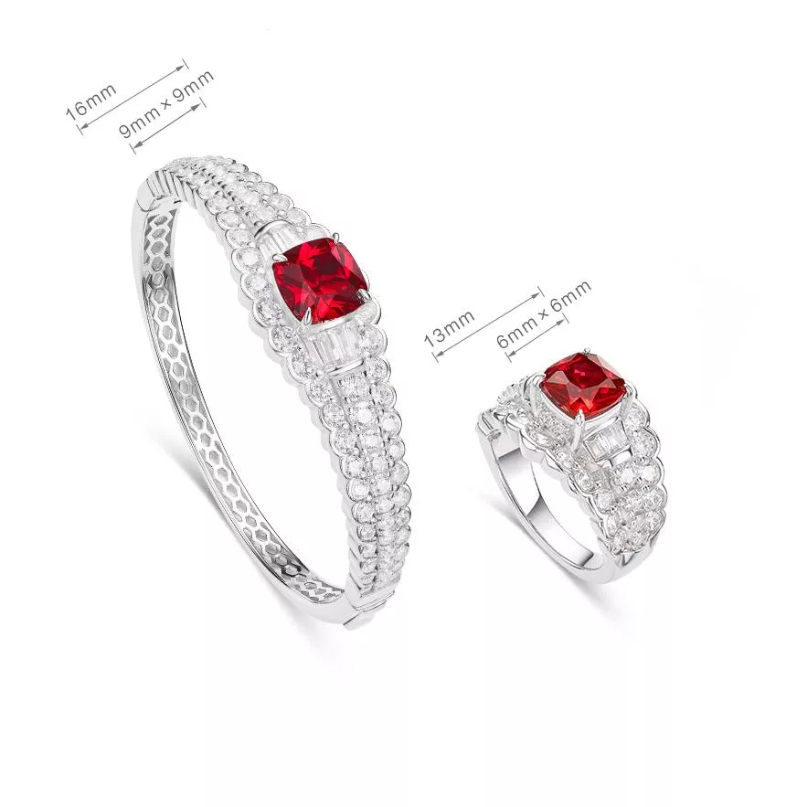 培育紅寶石 1.8-6克拉厄裏戈涅套組 台北門市 客製化訂製白金 (紅寶石戒指 手鐲  莫三比克  鴿血紅 緬甸 )