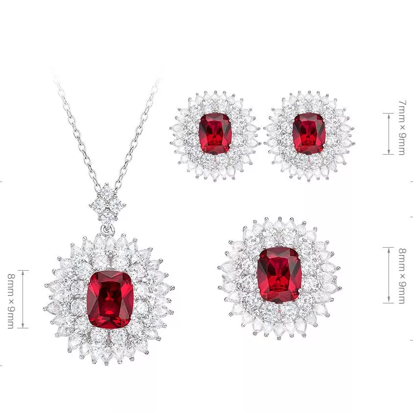 培育紅寶石 3.5-6克拉伊裏斯套組 台北門市 客製化訂製白金 (紅寶石戒指 項鍊 耳墜  莫三比克  鴿血紅 緬甸 )