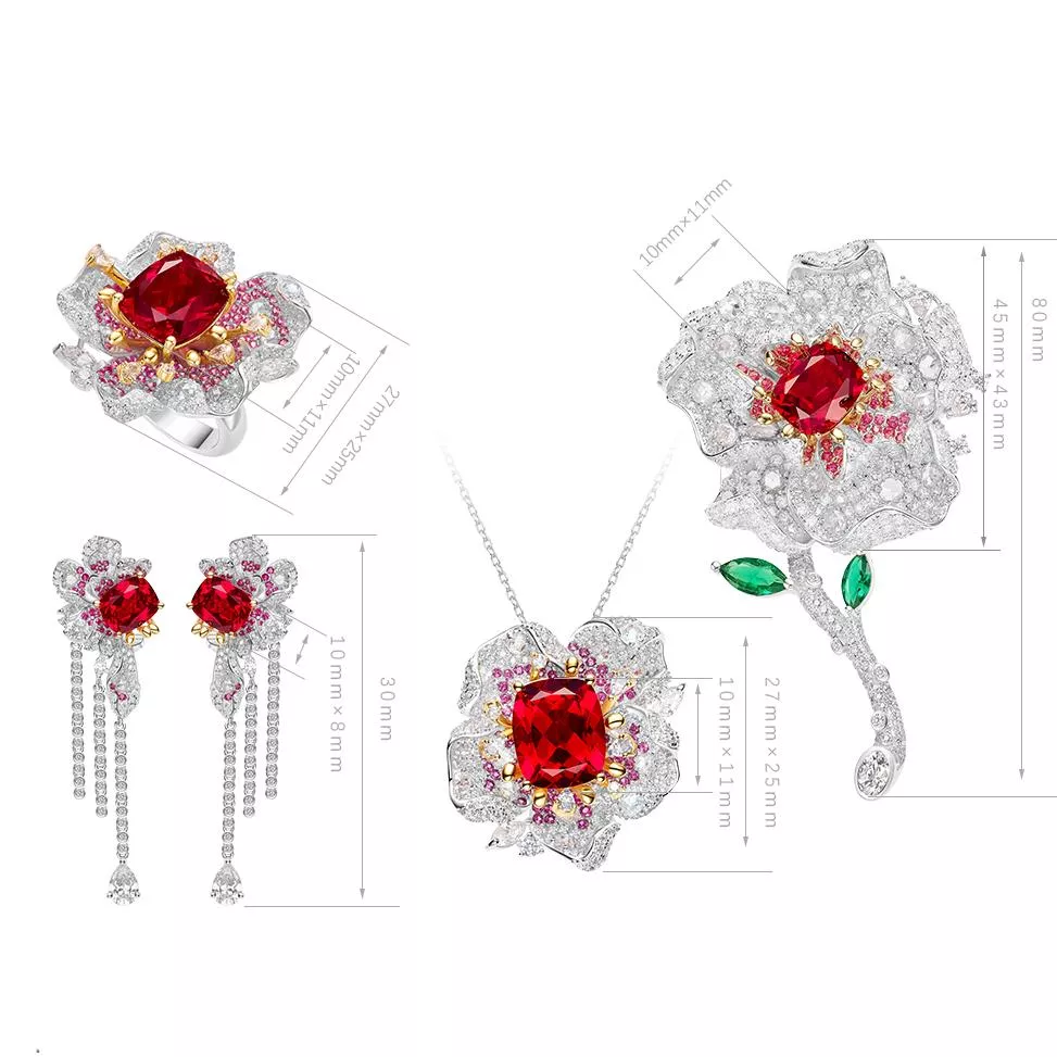 培育紅寶石 5-9克拉卡呂普索套組 台北門市 客製化訂製白金 (紅寶石戒指 項鍊 耳墜  莫三比克  鴿血紅 緬甸 )