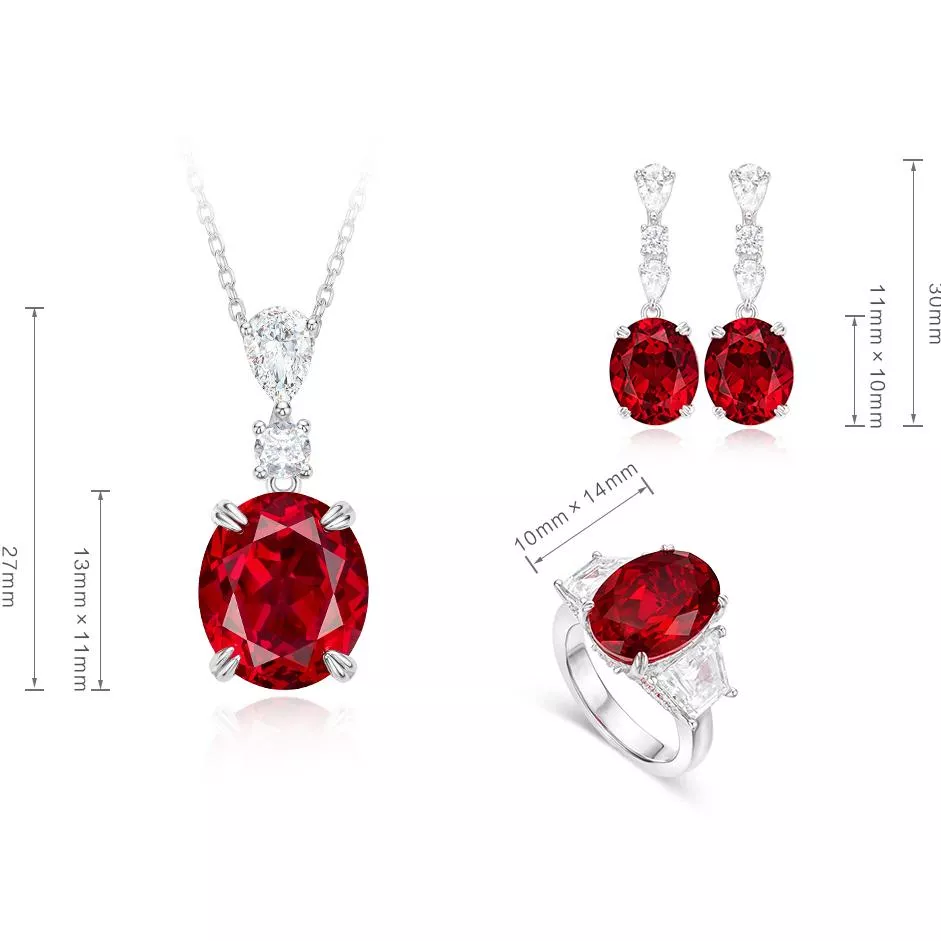 培育紅寶石 6-10克拉西布莉套組 台北門市 客製化訂製白金 (紅寶石戒指 項鍊 耳墜  莫三比克  鴿血紅 緬甸 )