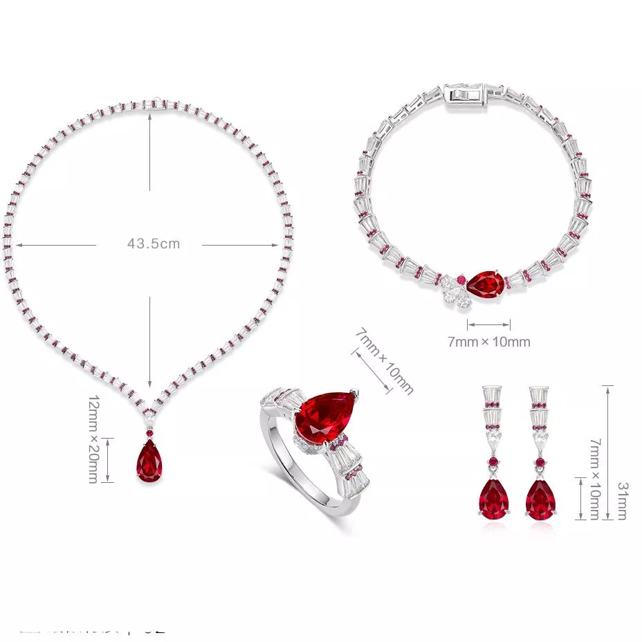 培育紅寶石 2-8.6克拉伊涅娜套組 台北門市 客製化訂製白金 (紅寶石戒指 項鍊 耳墜  莫三比克  鴿血紅 緬甸 )