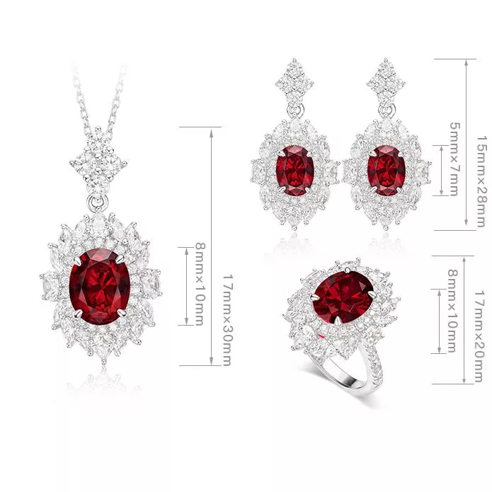 培育紅寶石 2.5-4.8克拉阿斯塔特套組 台北門市 客製化訂製白金 (紅寶石戒指 項鍊 耳墜  莫三比克  鴿血紅 緬甸 )
