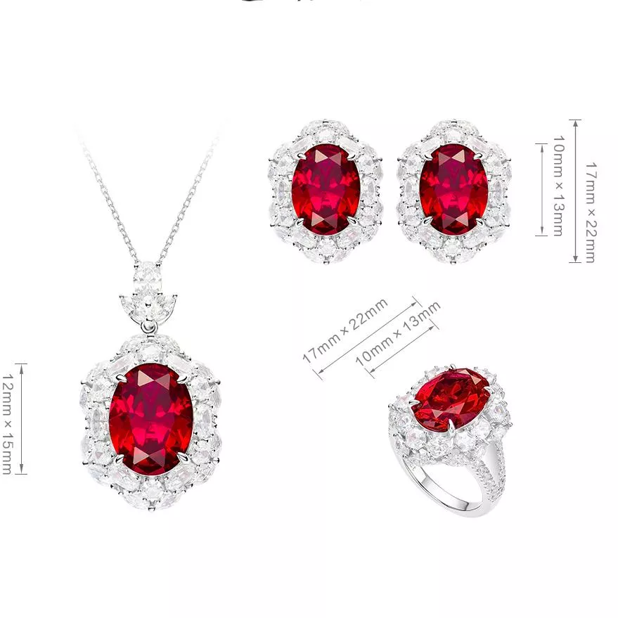 培育紅寶石 6-12克拉莫科什套組 台北門市 客製化訂製白金 (紅寶石戒指 項鍊 耳墜  莫三比克  鴿血紅 緬甸 )