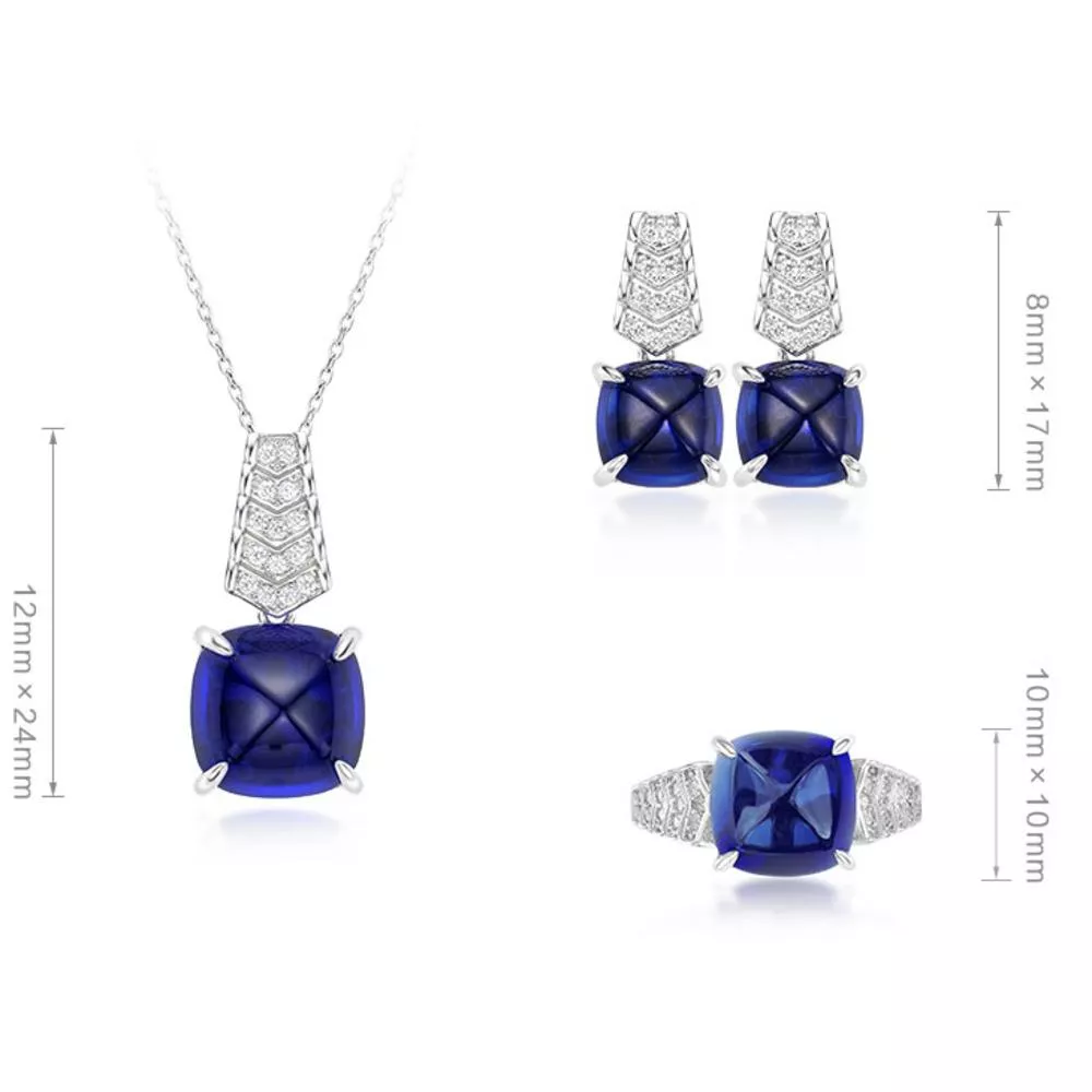 培育藍寶石 2.8-9克拉赫拉套組 台北門市 客製化訂製白金 (藍寶石戒指 吊墜 耳環 矢車菊  皇家蘭 斯里蘭卡 )