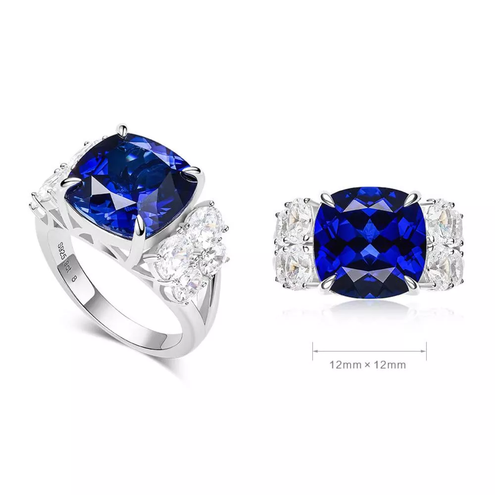 培育藍寶石 9克拉厄俄斯女鑽戒戒指 台北門市 客製化訂製白金 (藍寶石戒指 鑽戒 藍寶石 矢車菊  皇家蘭 斯里蘭卡 )