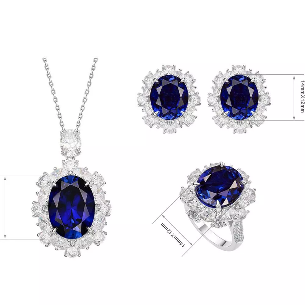 培育藍寶石 13克拉布莉吉特項鍊 台北門市 客製化訂製白金 (藍寶石項鍊 鑽鍊 吊墜 矢車菊  皇家蘭 斯里蘭卡 )