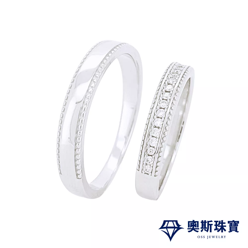 莫桑石 莫桑鑽 維納斯對戒  台北門市 客製化訂製白金 MSA-2