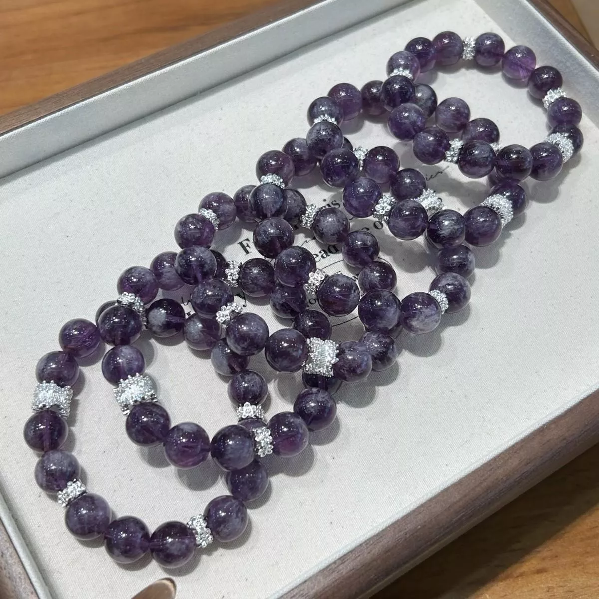 水晶手鍊 天然水晶 羽毛紫晶 客製化訂製 桃花 轉運 姻緣 招財