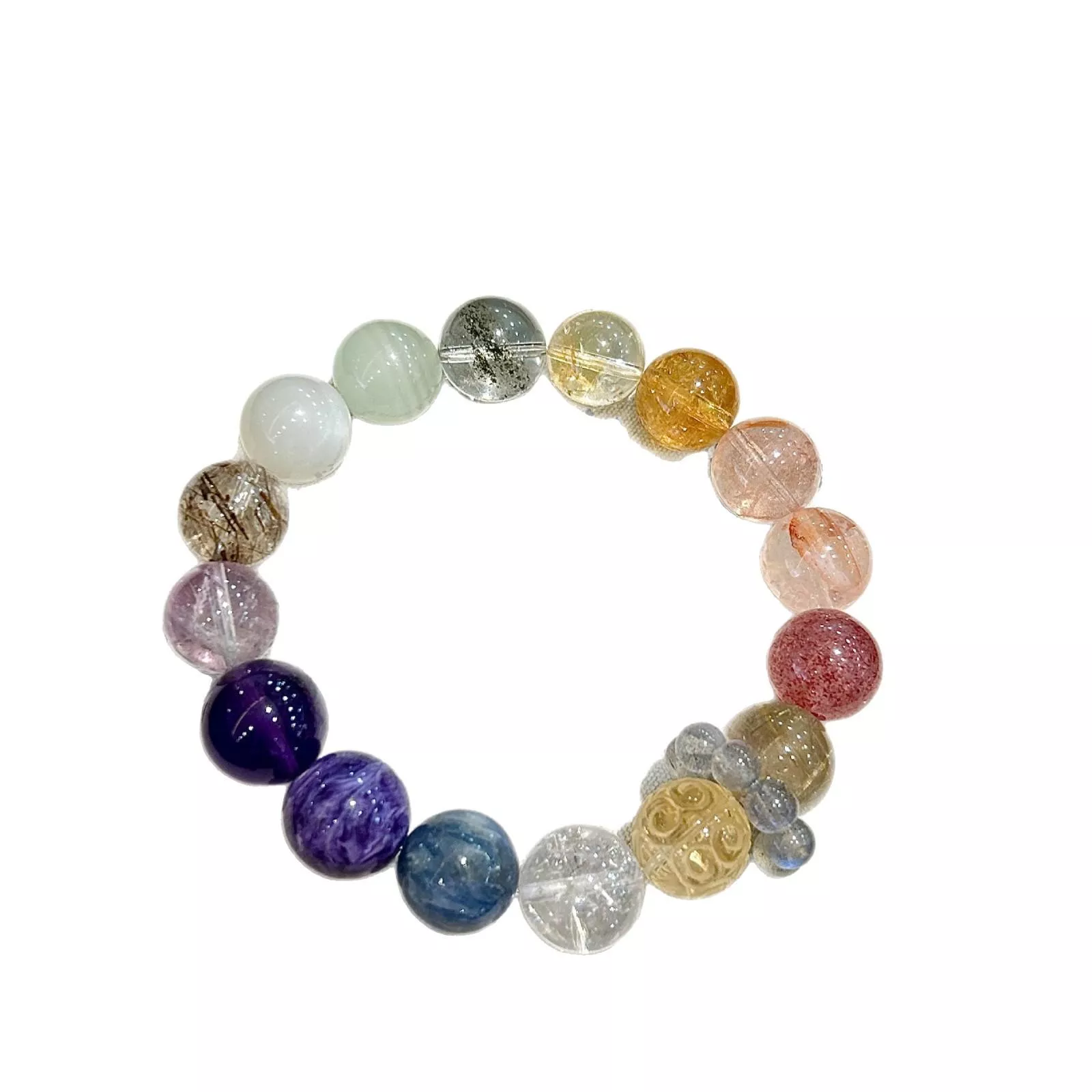 水晶手鍊 天然水晶 天然可塘多寶 紫龍晶 五行手鏈 客製化訂製 桃花 轉運 姻緣 招財