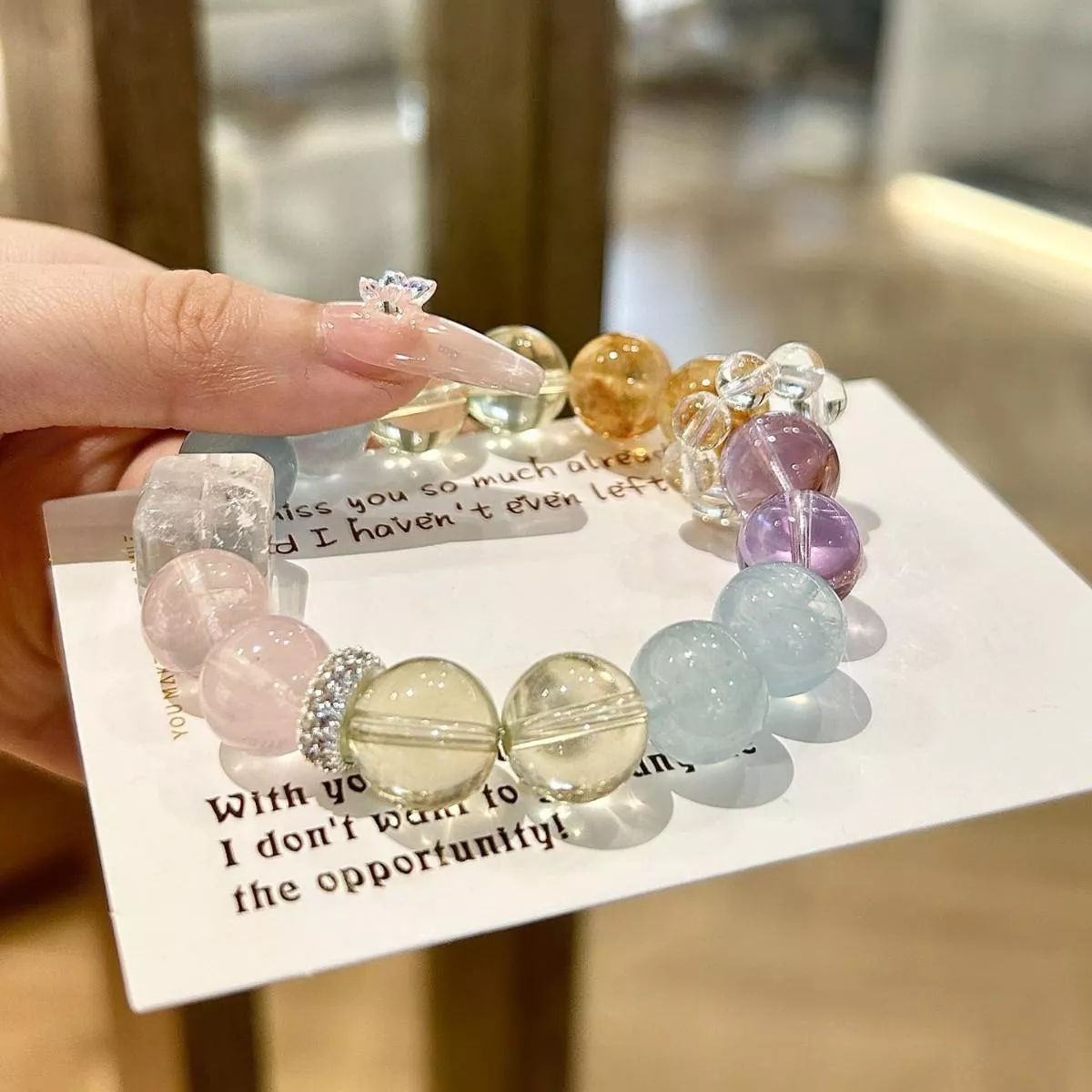 水晶手鍊 天然水晶 檸檬晶 海藍寶 紫水晶 黃塔晶 白幽靈 客製化訂製 桃花 轉運 姻緣 招財