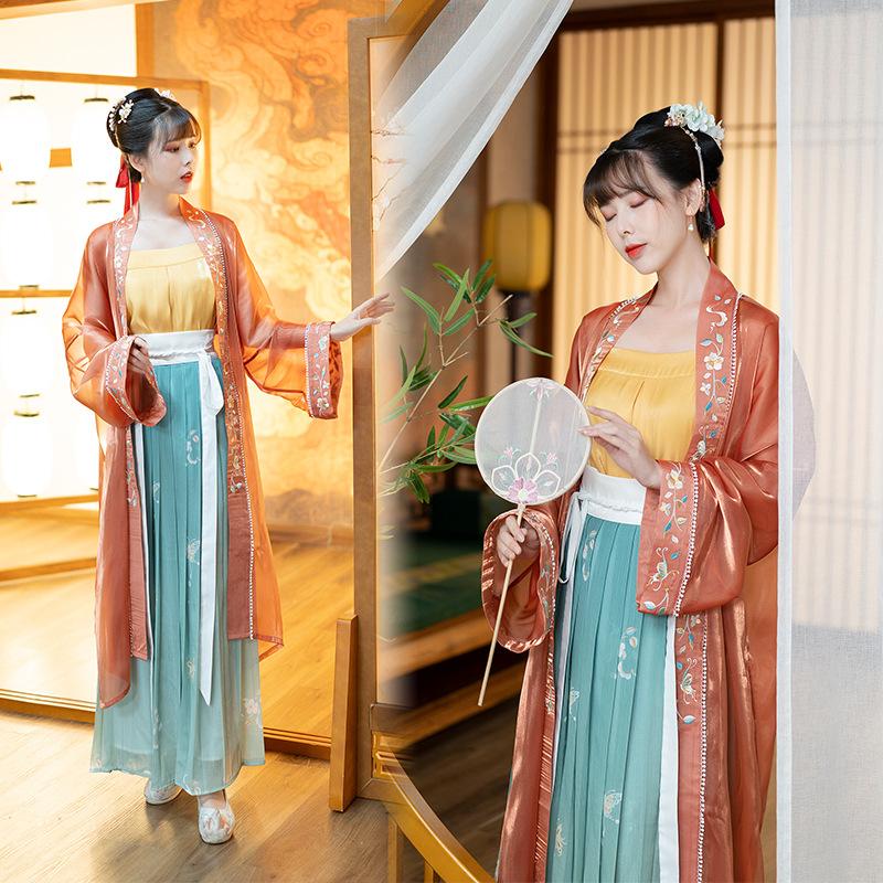 【金釵鬥．紅】宋制一片式齊腰裙漢服 茗伶尚品夏末原創