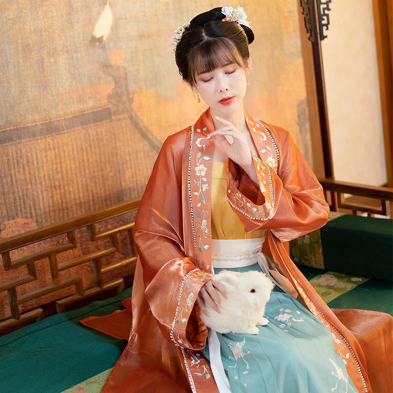 【金釵鬥．紅】宋制一片式齊腰裙漢服 茗伶尚品夏末原創