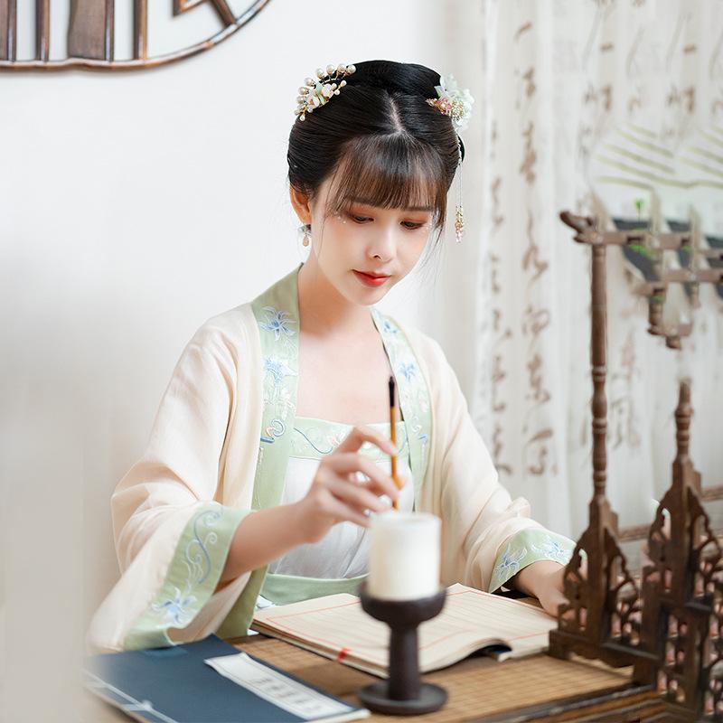 【金釵鬥．杏】宋制一片式齊腰裙漢服 茗伶尚品夏末原創