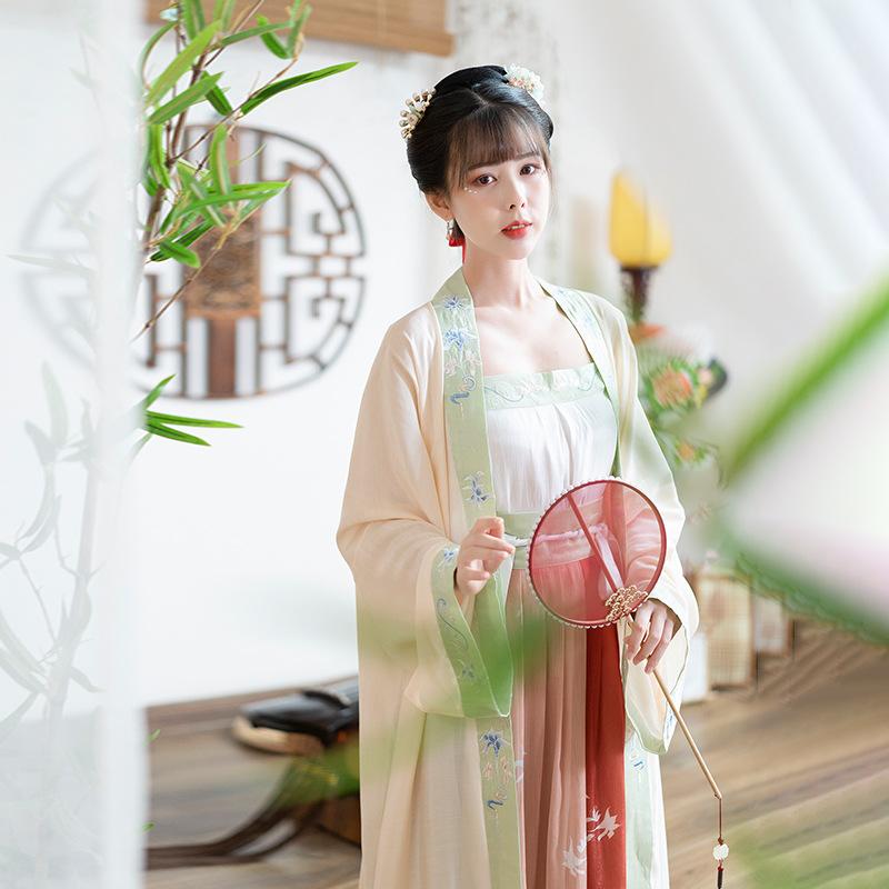 【金釵鬥．杏】宋制一片式齊腰裙漢服 茗伶尚品夏末原創
