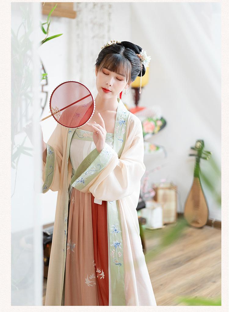 【金釵鬥．杏】宋制一片式齊腰裙漢服 茗伶尚品夏末原創