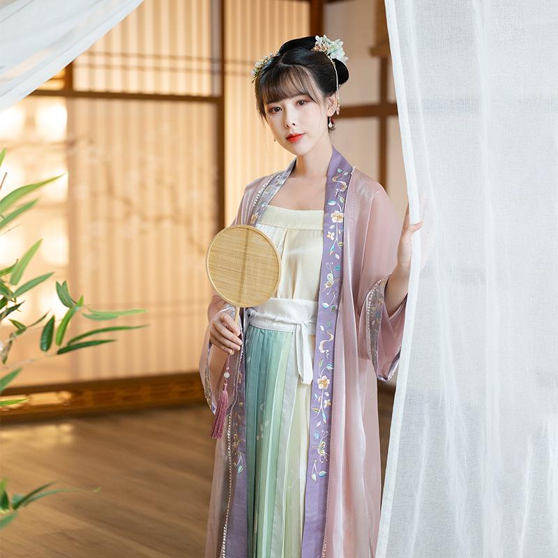 【金釵鬥．紫】宋制一片式齊腰裙漢服 茗伶尚品夏末原創