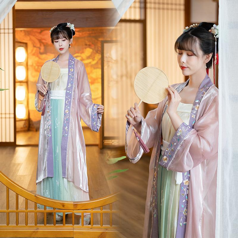 【金釵鬥．紫】宋制一片式齊腰裙漢服 茗伶尚品夏末原創