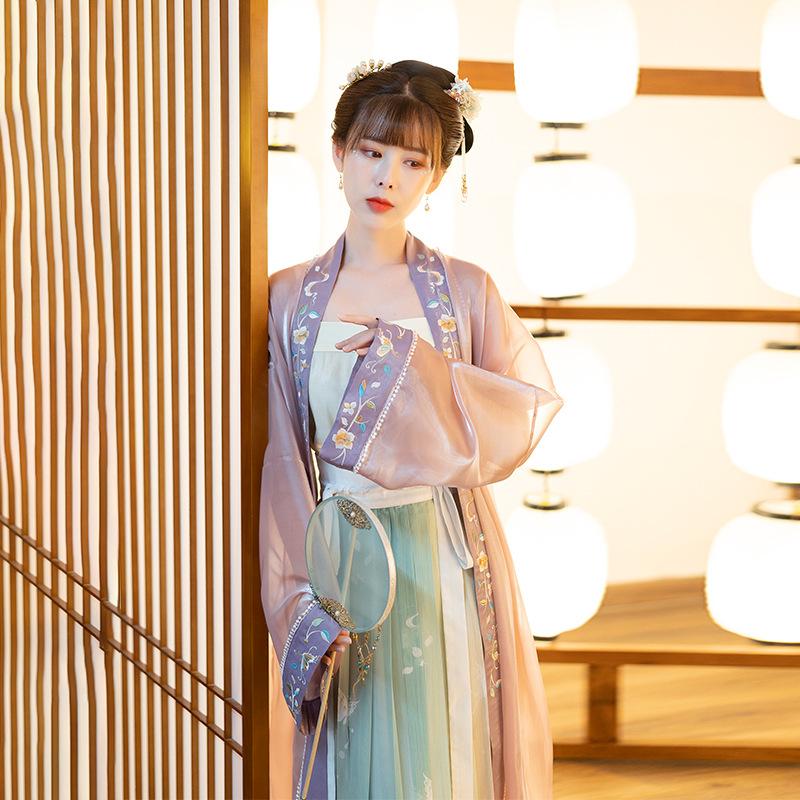 【金釵鬥．紫】宋制一片式齊腰裙漢服 茗伶尚品夏末原創