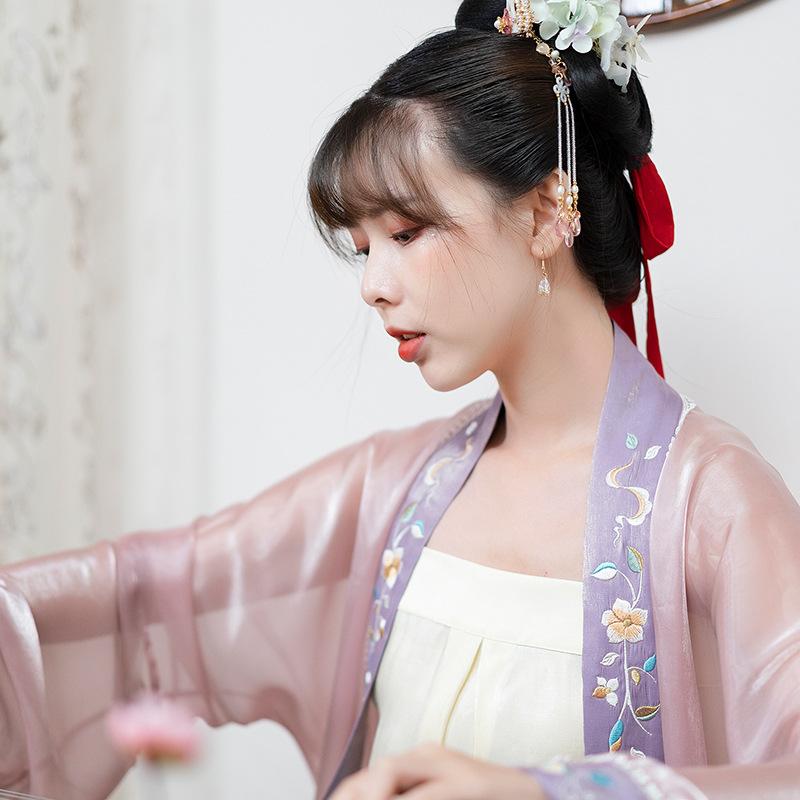 【金釵鬥．紫】宋制一片式齊腰裙漢服 茗伶尚品夏末原創