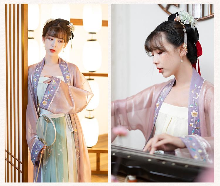【金釵鬥．紫】宋制一片式齊腰裙漢服 茗伶尚品夏末原創