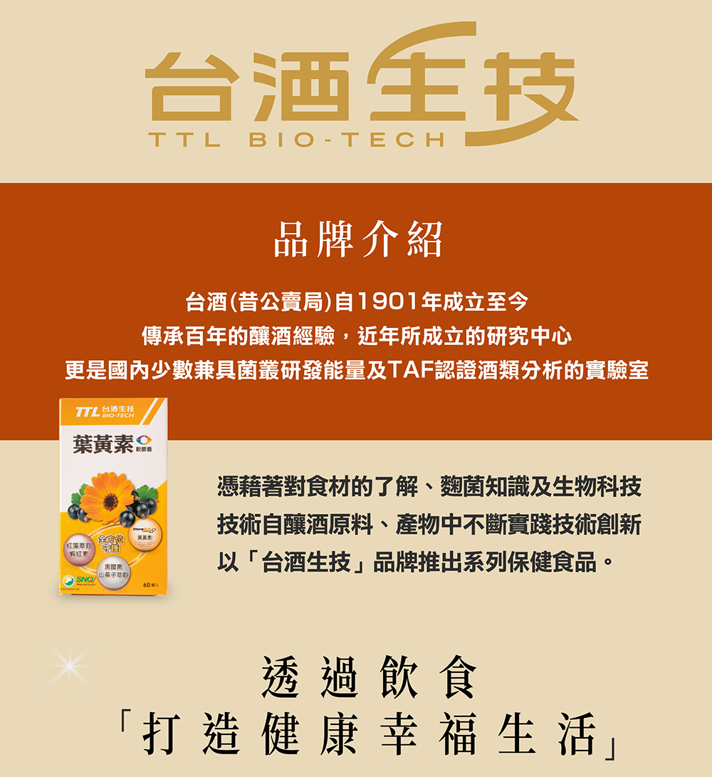 【台酒TTL】葉黃素軟膠囊(60顆裝)