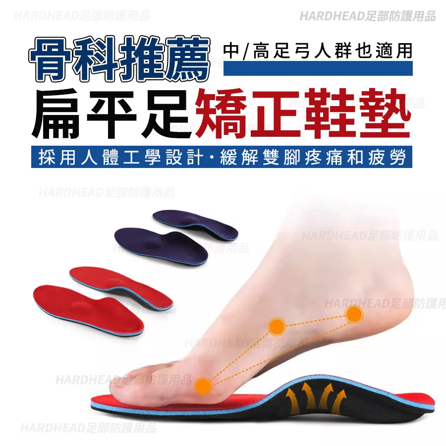 【骨科推薦矯正鞋墊】F23  中足弓 足部 疼痛 緩解 腳痛 扁平足 高足弓 矯正 鞋墊 內外八字