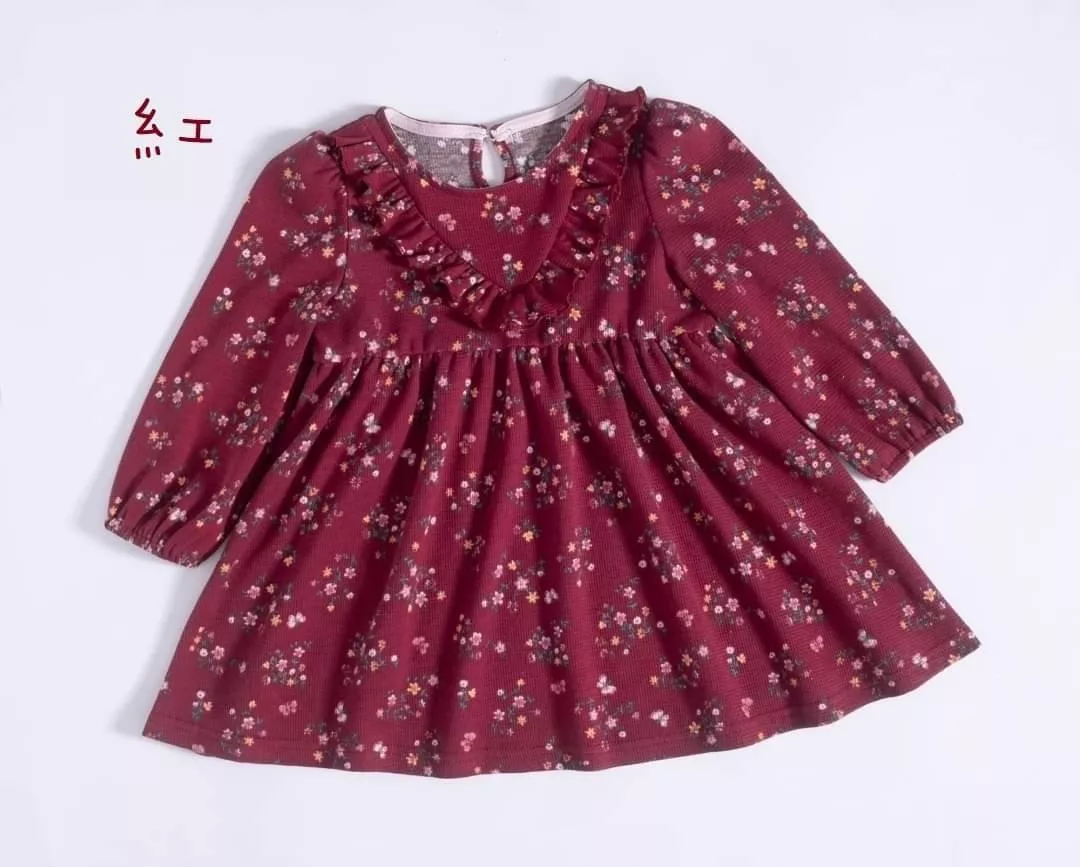 [現貨] 華夫格碎花洋裝