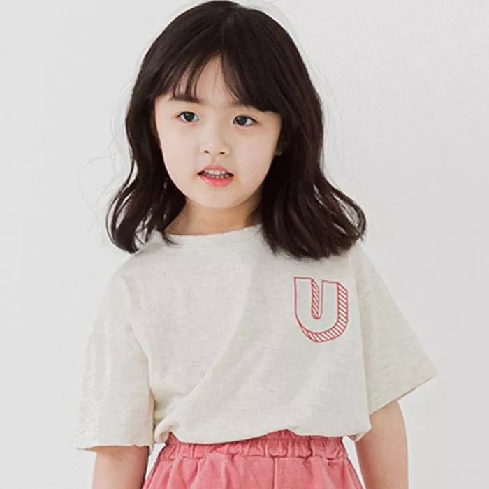 🇰🇷 字母造型U短袖上衣