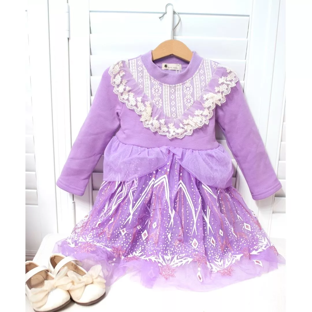 雪花公主洋裝(紫)