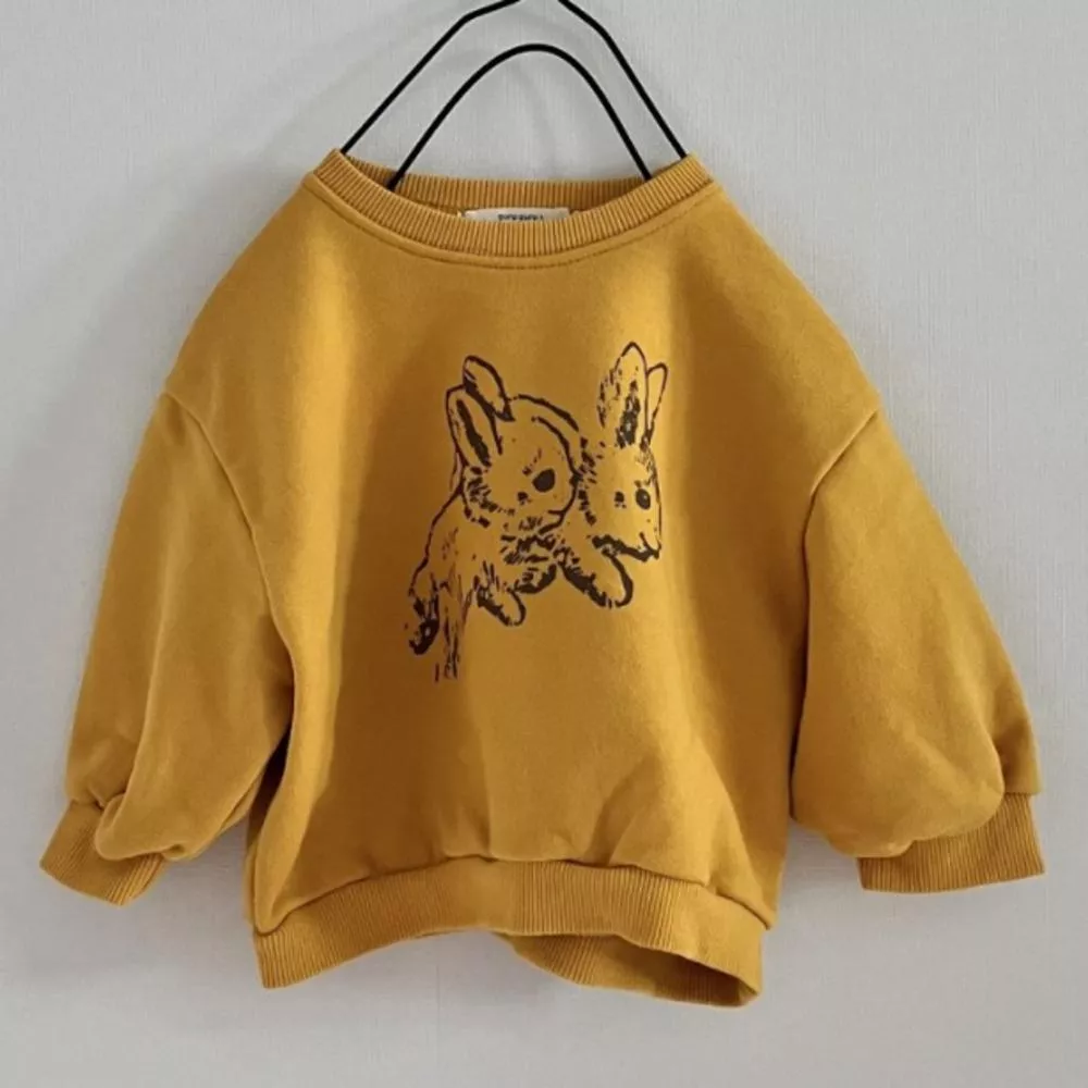 🇰🇷{GURU}-可愛小兔跳躍長袖上衣