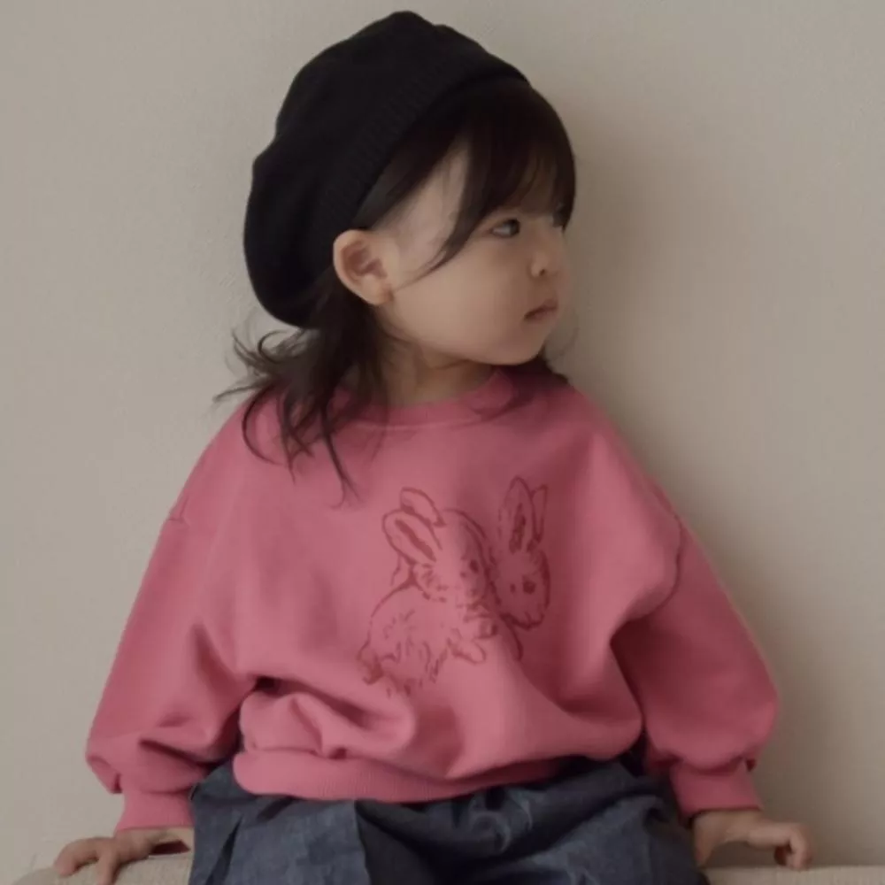 🇰🇷{GURU}-可愛小兔跳躍長袖上衣