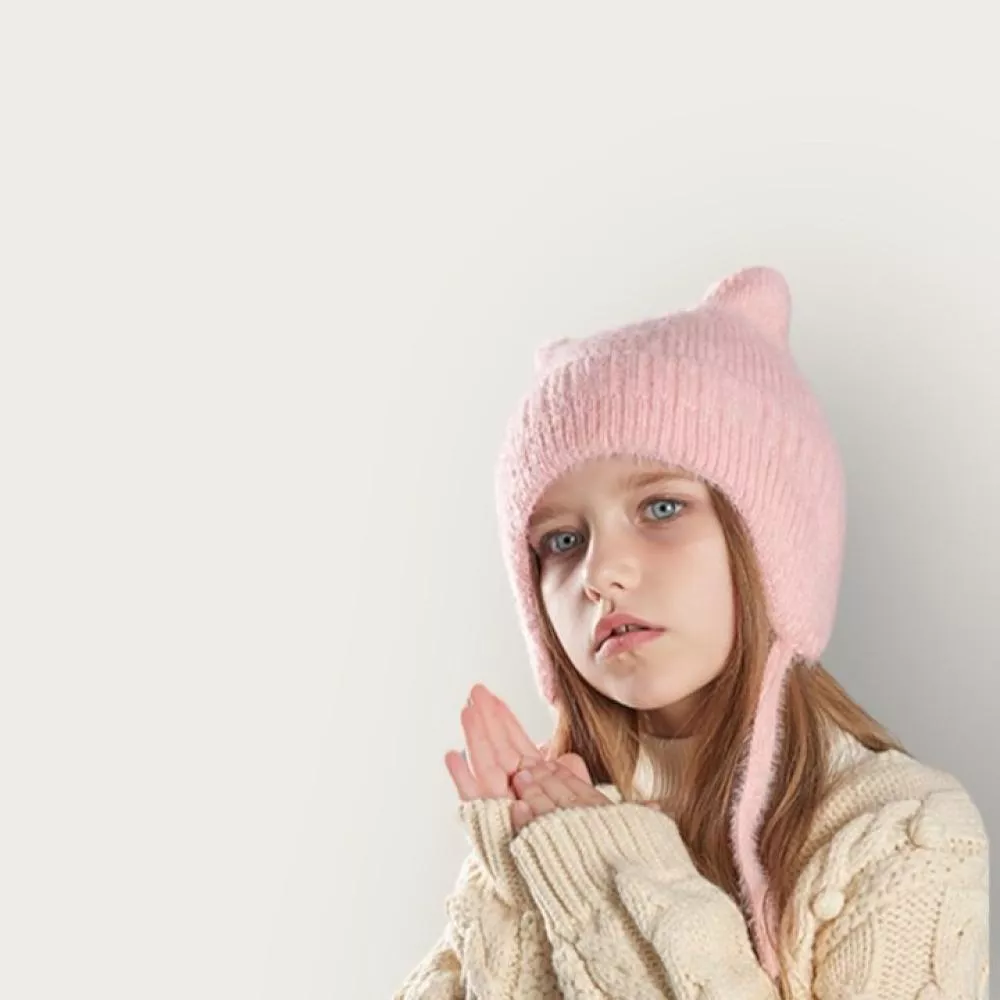小耳朵護耳毛帽