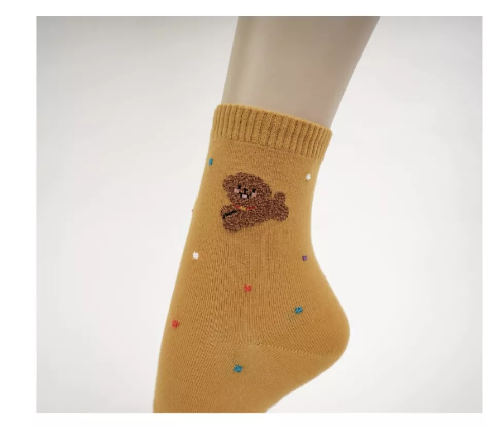 🇰🇷彩色波點狗狗襪子-6色