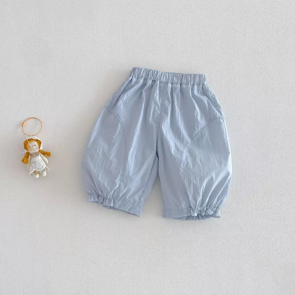 純色拼接休閒褲